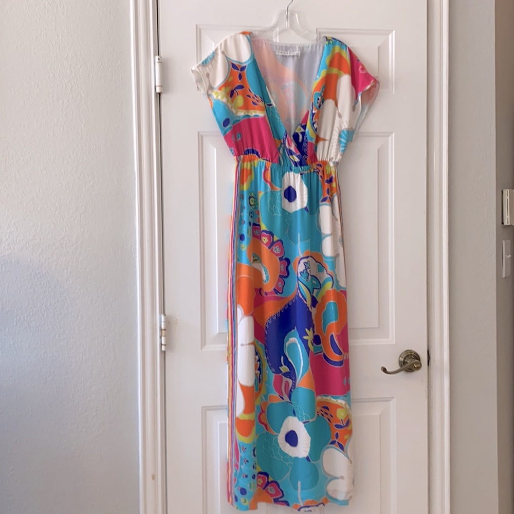 Trina Turk silk maxi dress